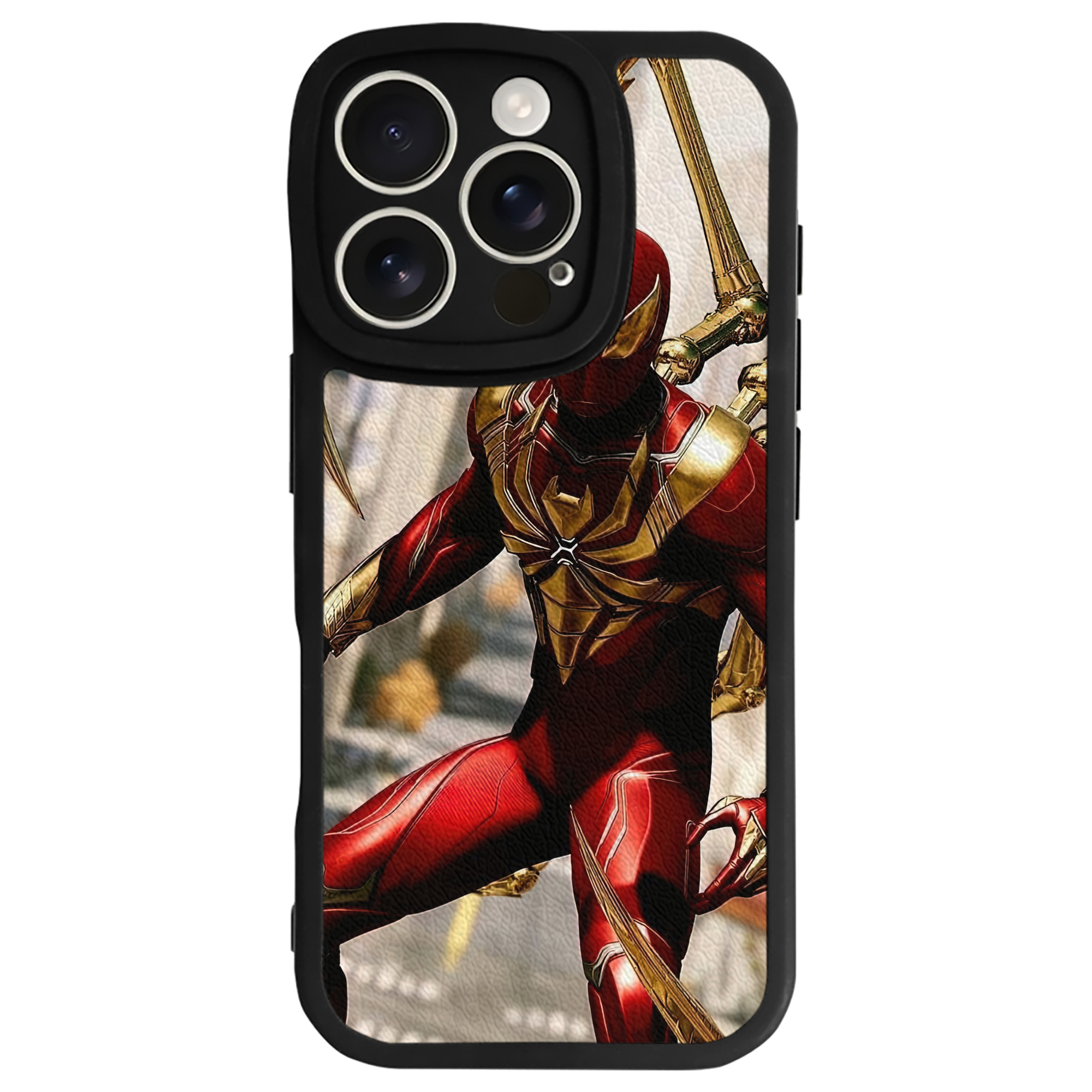 Spider Man スパイダーマン 【iPhone 16シリーズ対応】シリコンスマホケース（レザー調） 材質：シリコン